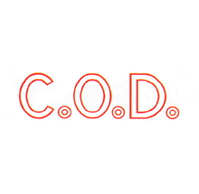 Xstamper Stock Message Stamp - C.O.D. - Red Xstamper Stock Message Stamp - C.O.D. - Red